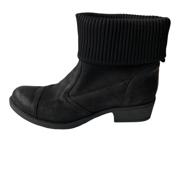 Sesto Meucci Ankle Boots Black Knit Cuff Western Bootie Women's Size 6 - Picture 11 of 11